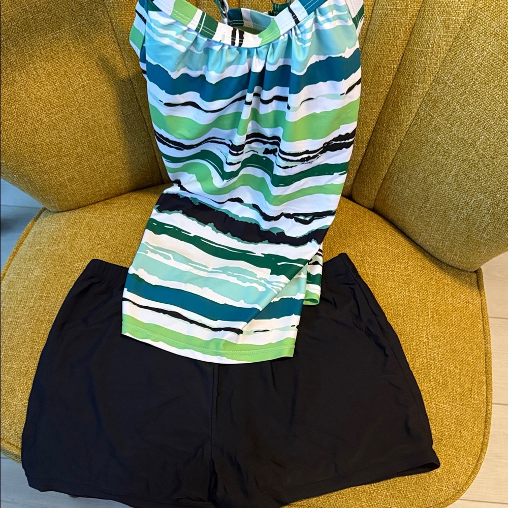 SHEIN Multicolor Striped Swim Set